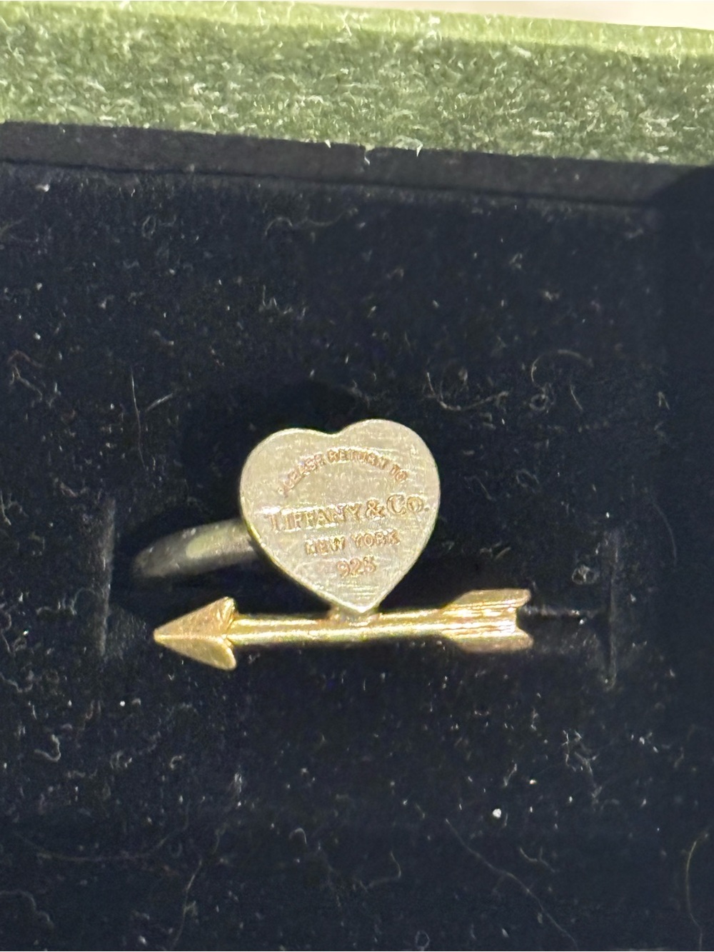 Tiffany & Co. Lovestruck 925/18k Heart and Arrow Ring - Silver & Gold